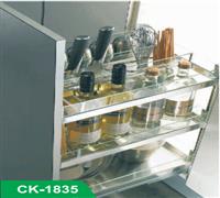 Kệ đa năng inox hộp, vách kính CK-1835